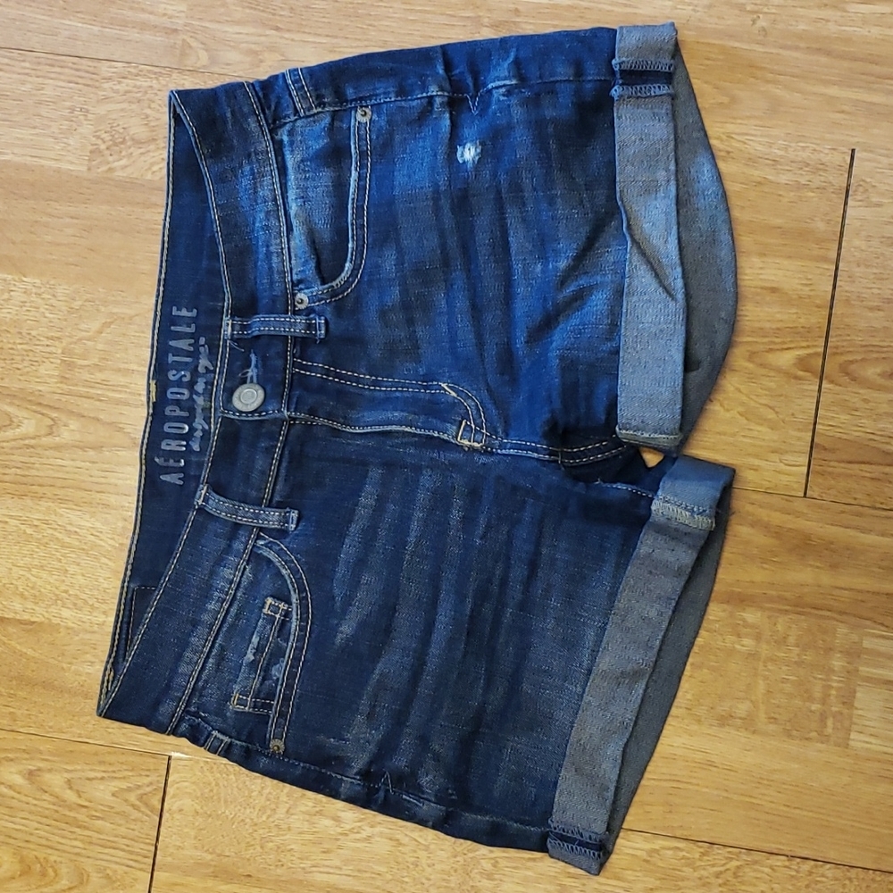 Aeropostale 000 cuffed jean shorts
